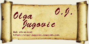Olga Jugović vizit kartica